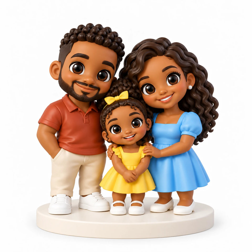 Custom Family Birthday Embrace Figurine