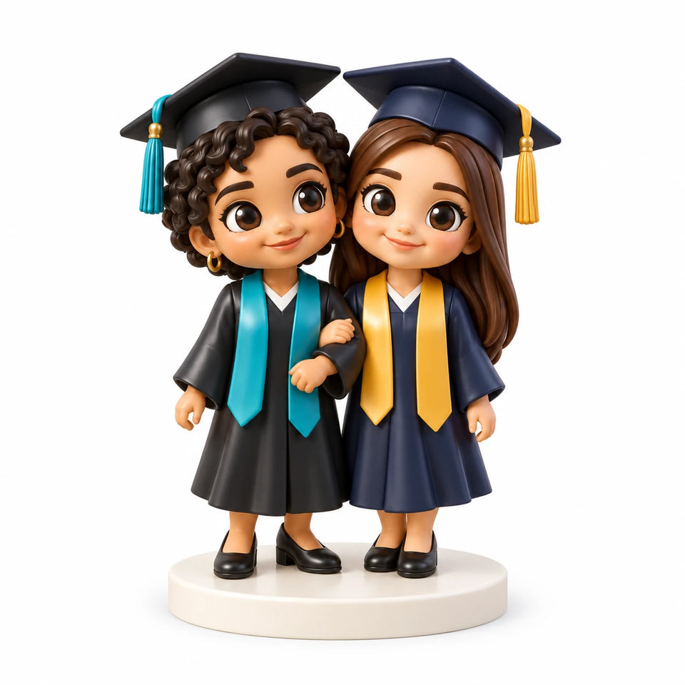 Custom Graduating Best Friends Figurine