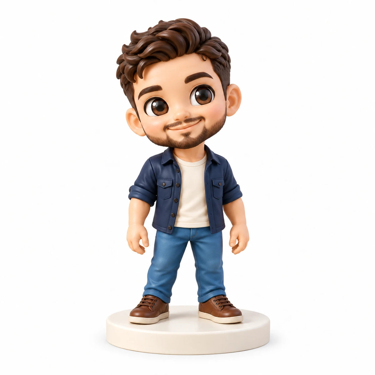 Hand-painted chibi figurine: Weekend Portrait, featuring one person on a white background.