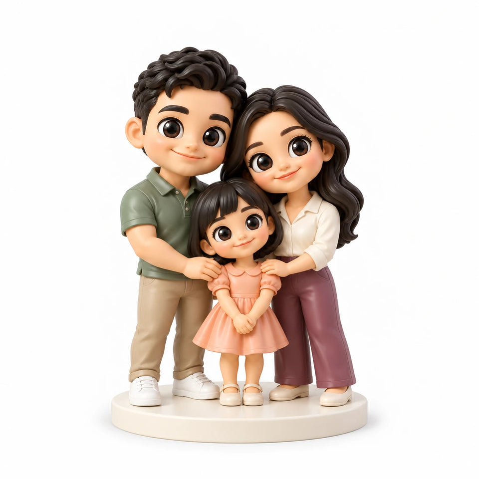 Custom Family Keepsake Portrait Figurine