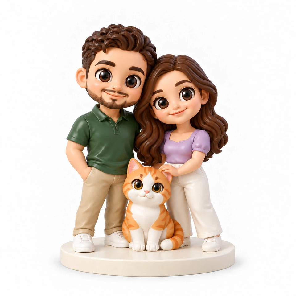 Custom Our Cat, Our Family Figurine