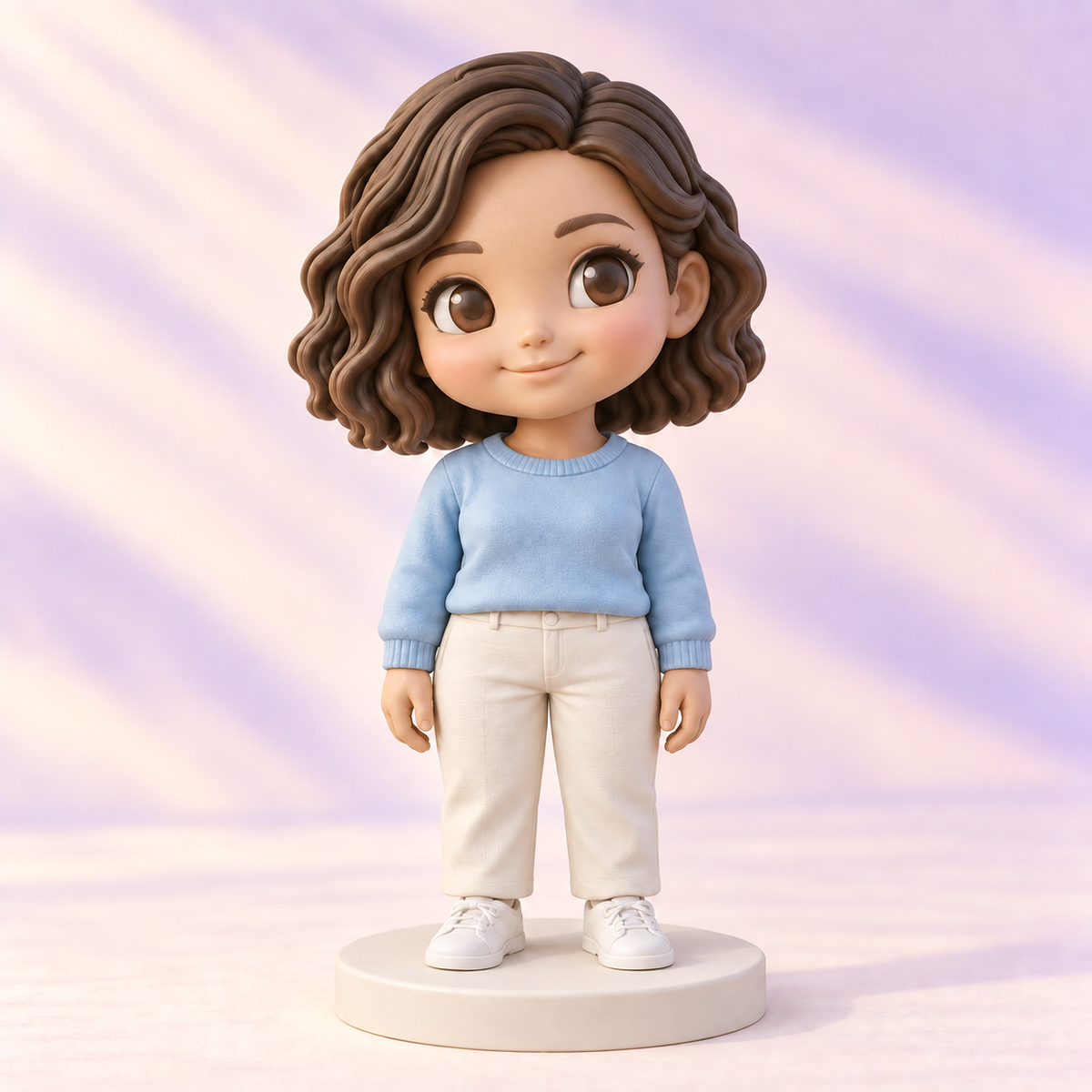 Custom Chibi Figure from Photo – DIY Unpainted 3D Printed Model
