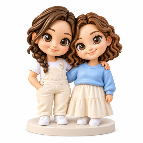 Custom best friend figurines — Hand-Painted