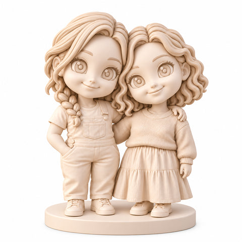 Custom best friend figurines — Gallery White