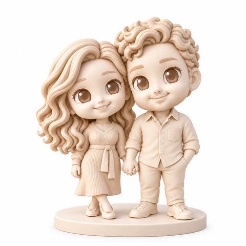 Custom couple figurines — Gallery White