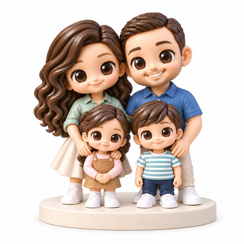 Custom family figurines — Hand-Painted