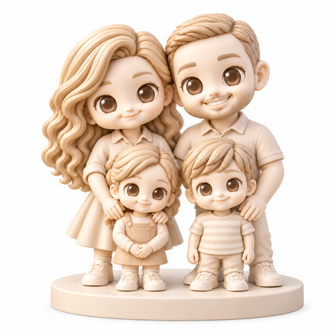Custom family figurines — Gallery White
