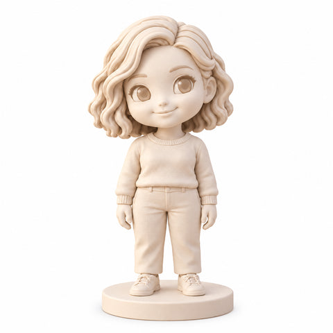 Custom portrait figurine — Gallery White
