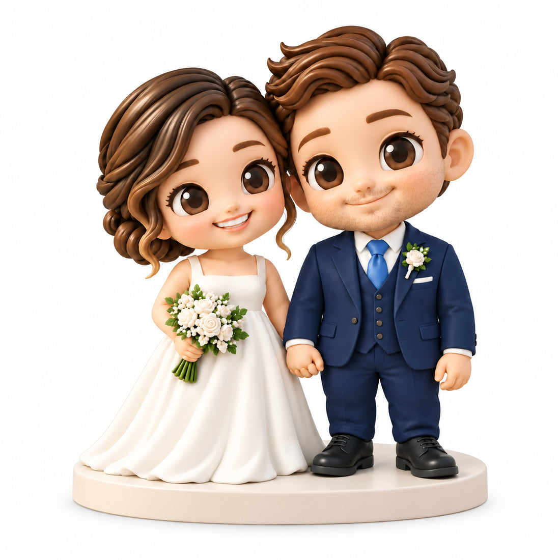 Custom bride and groom figurines — Hand-Painted
