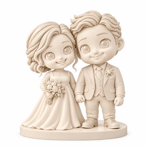 Custom bride and groom figurines — Gallery White