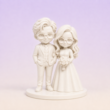 Gallery White finish visualization of custom bride and groom PictoMini figures